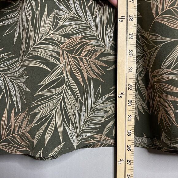 A New Day Large Cami Tank Palm Floral Lined Olive Peach Botanical Lightweight - Picture 5 of 6